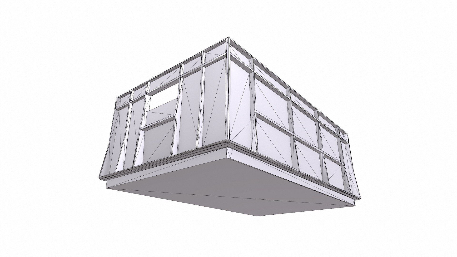 Old Plastic Crate Low-poly PBR Low-poly 3D model_11