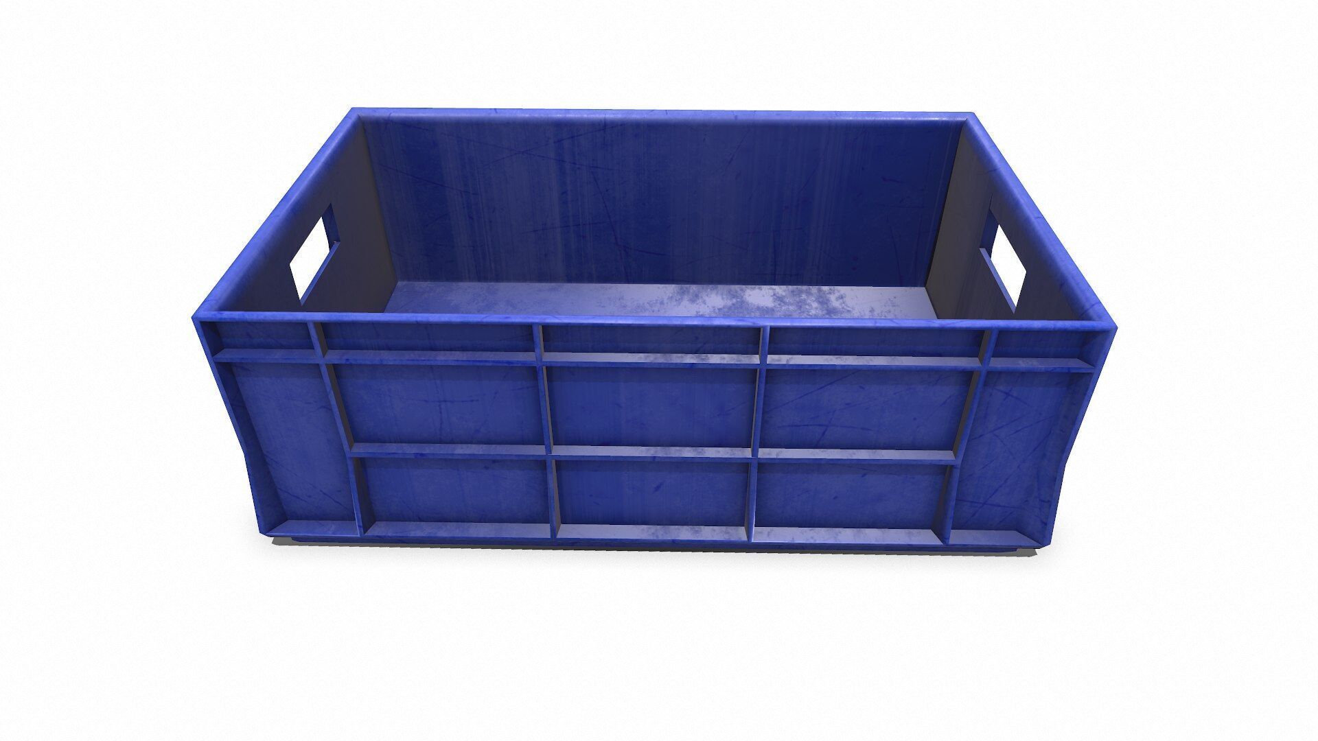 Old Plastic Crate Low-poly PBR Low-poly 3D model_1