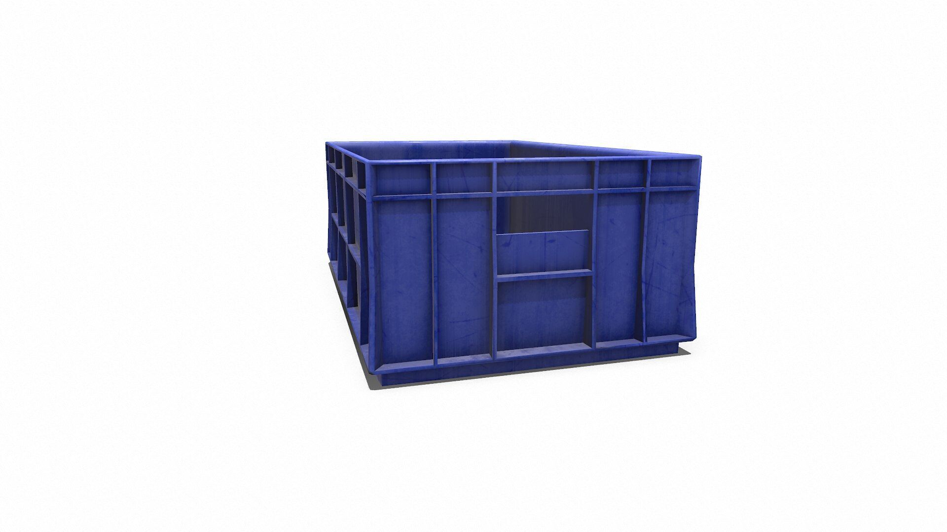 Old Plastic Crate Low-poly PBR Low-poly 3D model_3