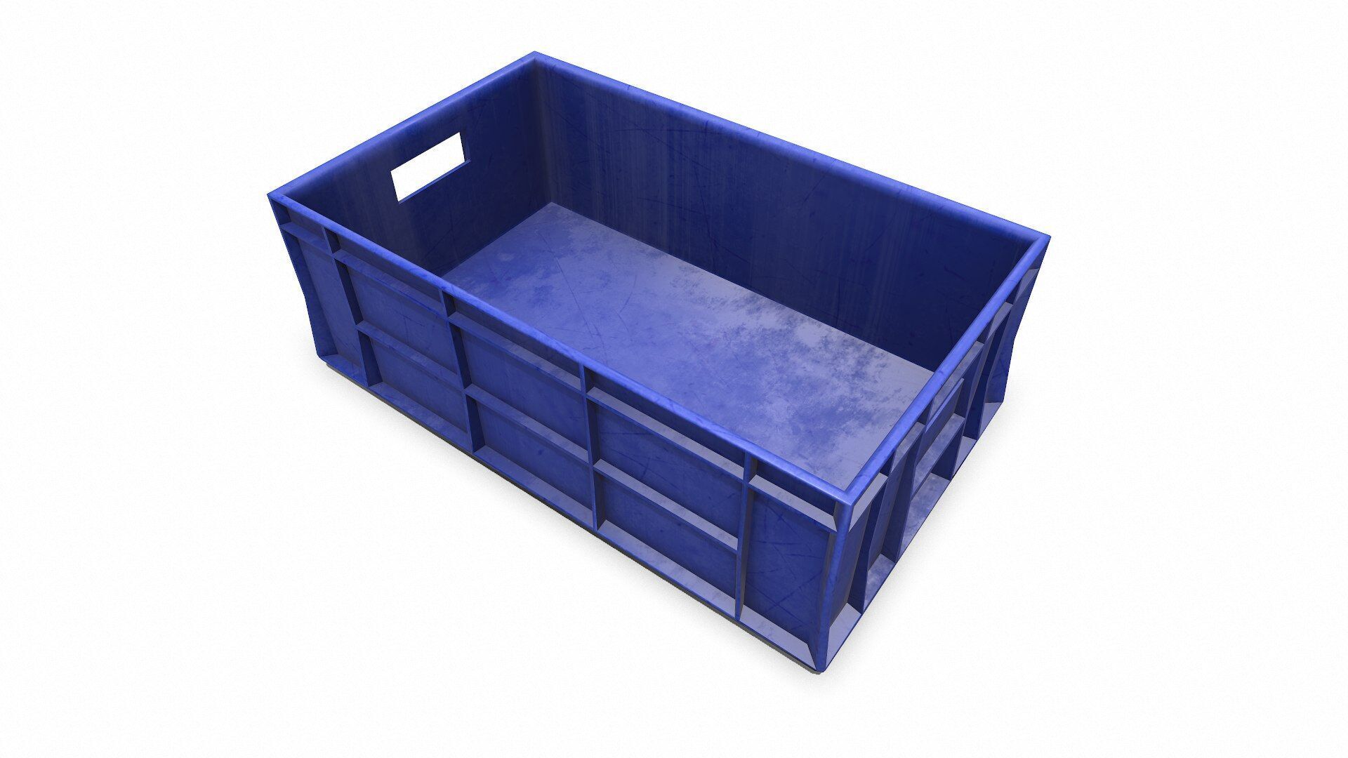 Old Plastic Crate Low-poly PBR Low-poly 3D model_2