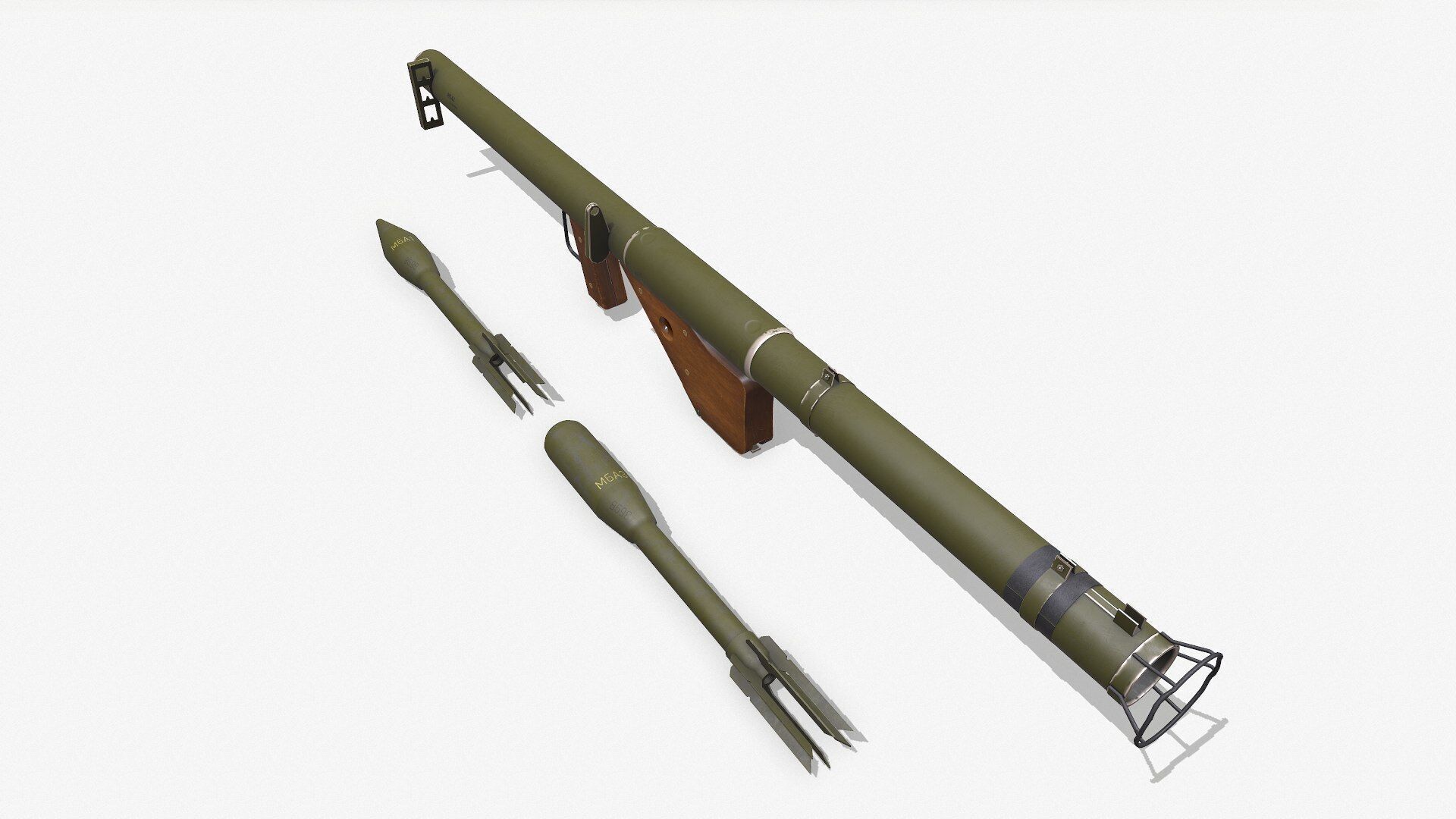 M1A1 Bazooka Low-poly PBR Low-poly 3D model_4