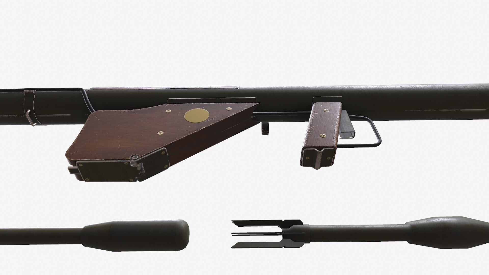 M1A1 Bazooka Low-poly PBR Low-poly 3D model_16