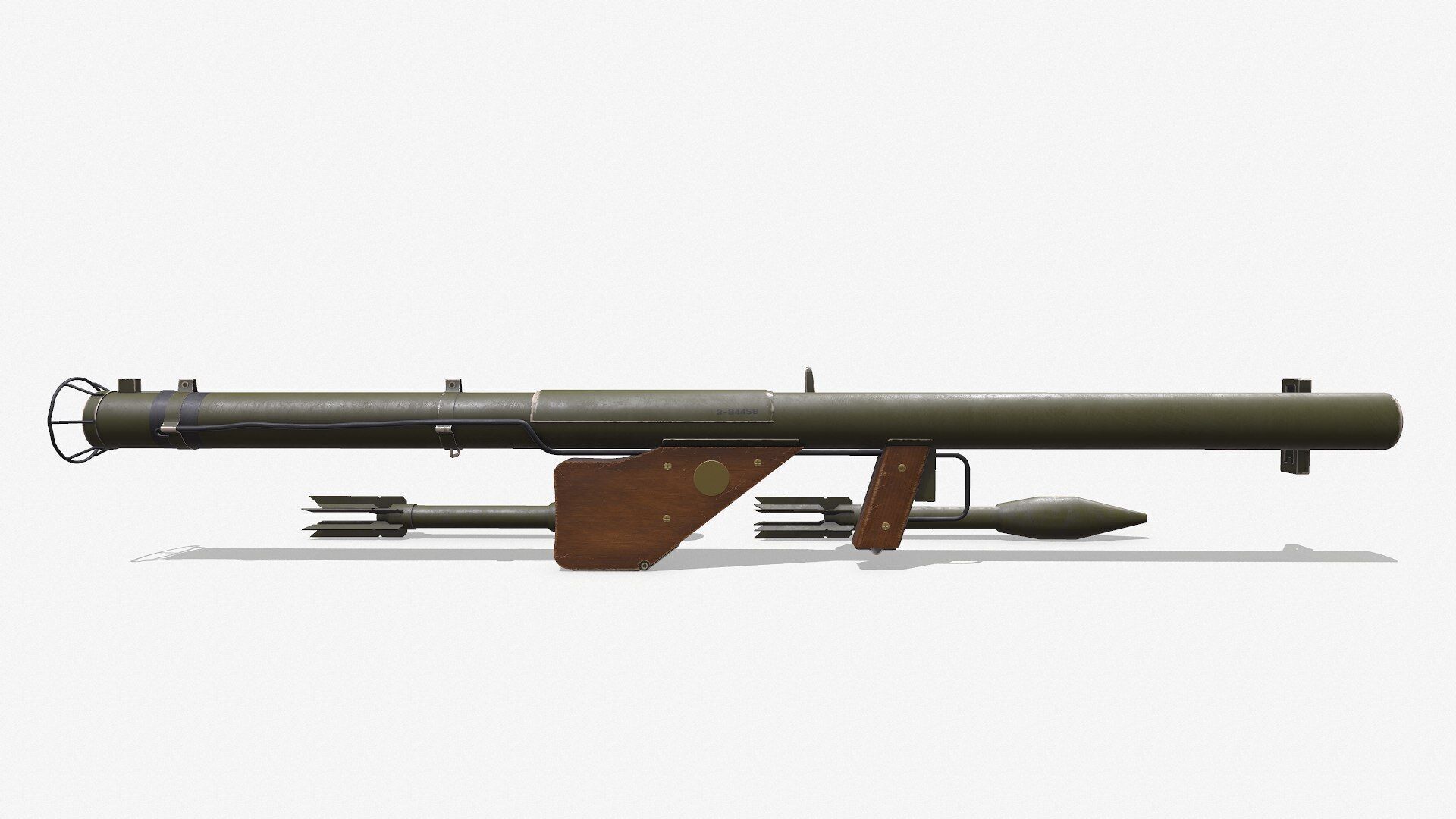 M1A1 Bazooka Low-poly PBR Low-poly 3D model_8