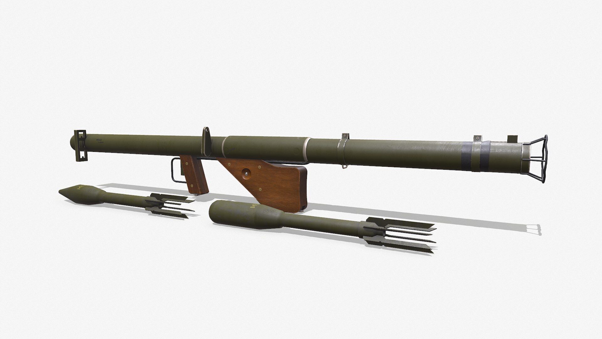 M1A1 Bazooka Low-poly PBR Low-poly 3D model_3