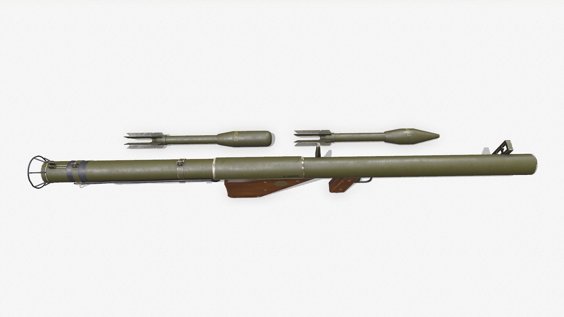 M1A1 Bazooka Low-poly PBR Low-poly 3D model_9