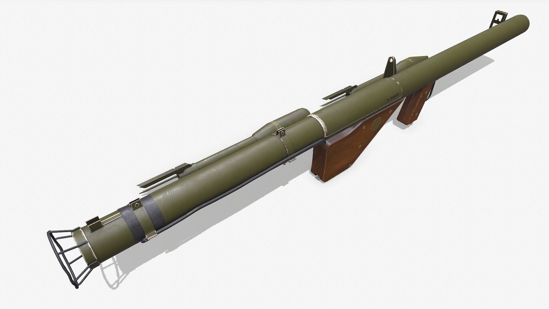 M1A1 Bazooka Low-poly PBR Low-poly 3D model_7