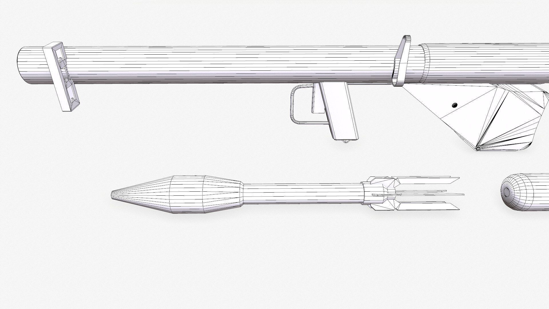 M1A1 Bazooka Low-poly PBR Low-poly 3D model_25