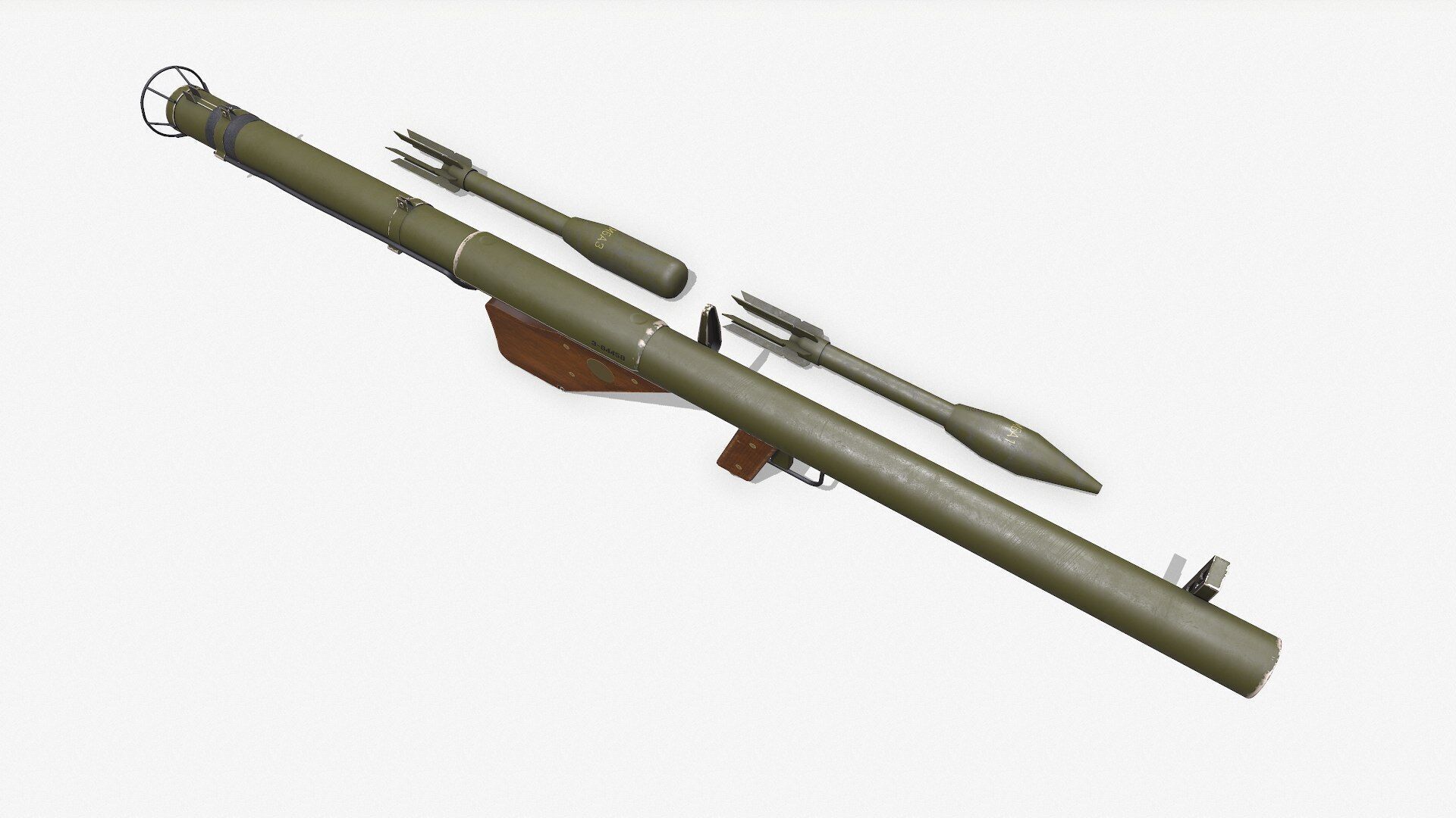M1A1 Bazooka Low-poly PBR Low-poly 3D model_11