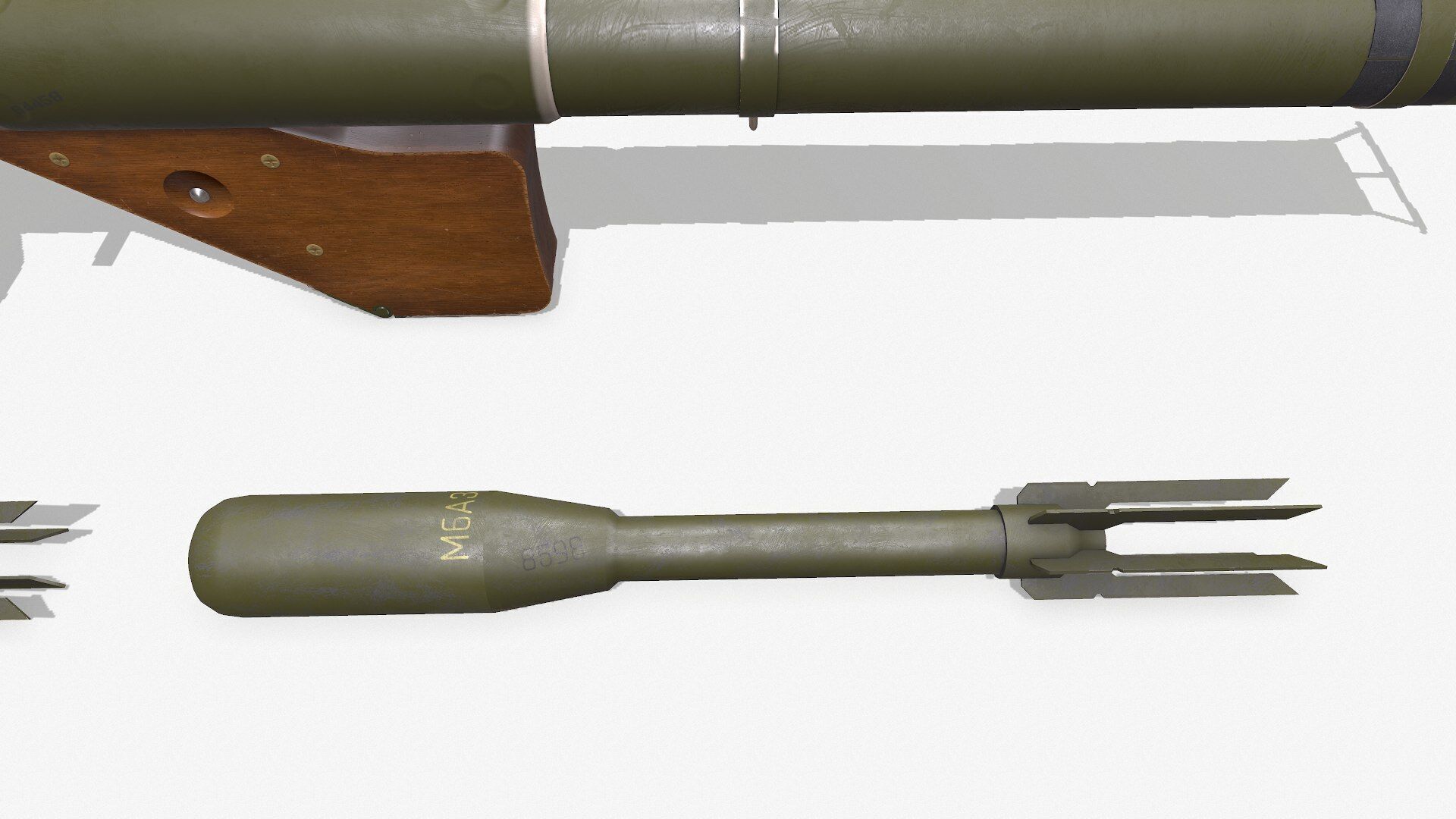 M1A1 Bazooka Low-poly PBR Low-poly 3D model_18