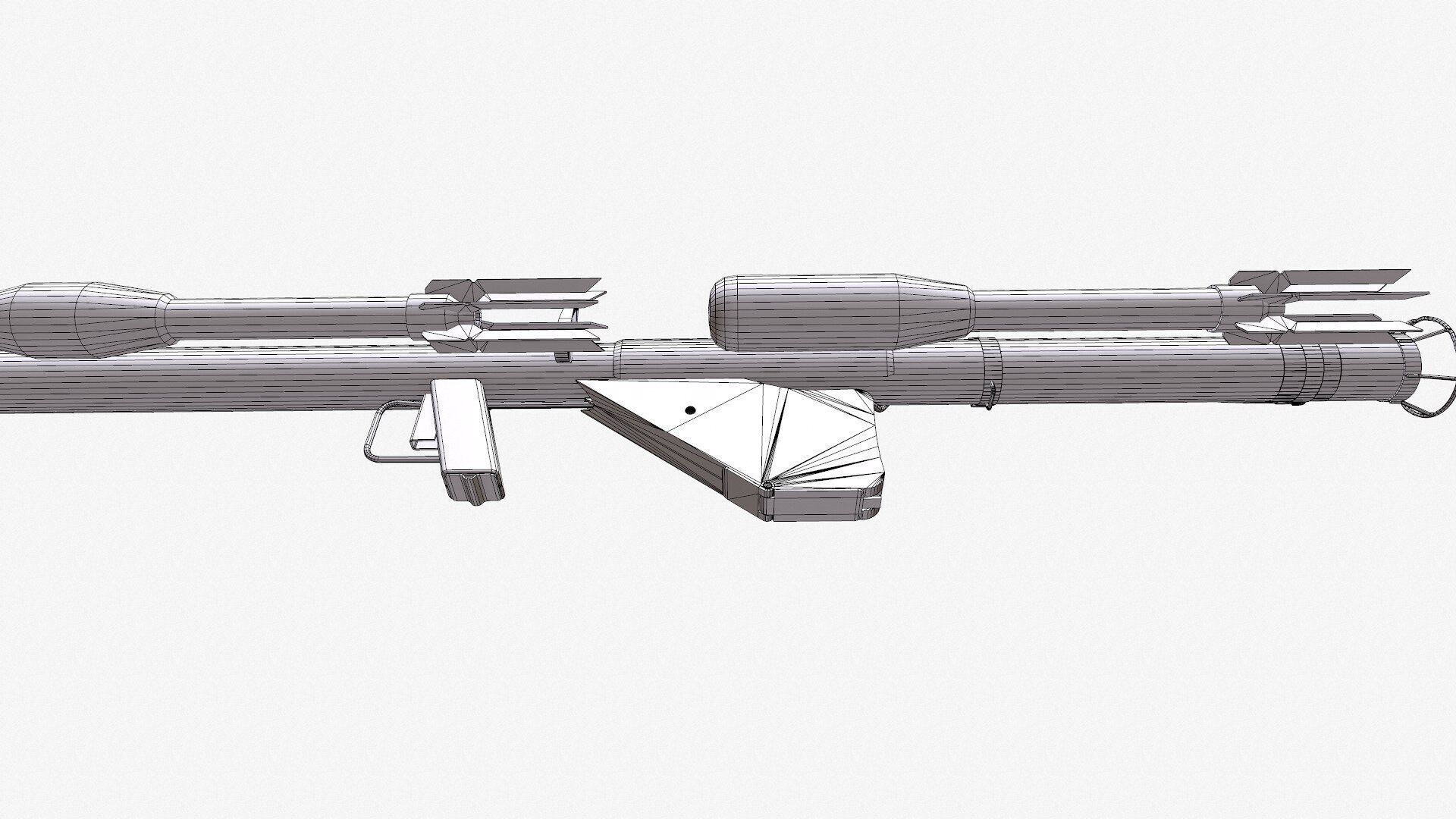 M1A1 Bazooka Low-poly PBR Low-poly 3D model_27