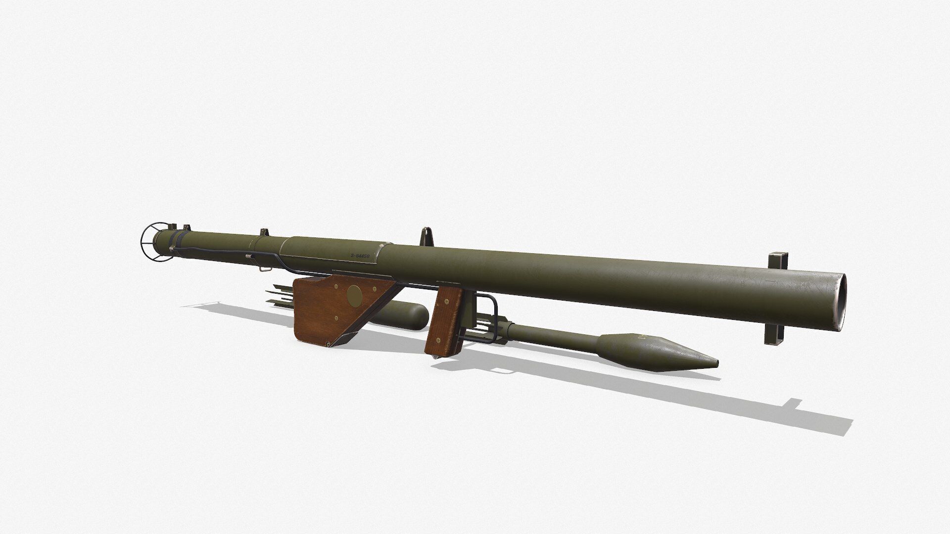 M1A1 Bazooka Low-poly PBR Low-poly 3D model_10