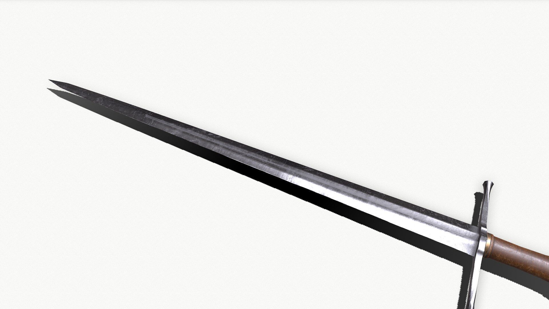 Long Sword Low-poly PBR Low-poly 3D model_8