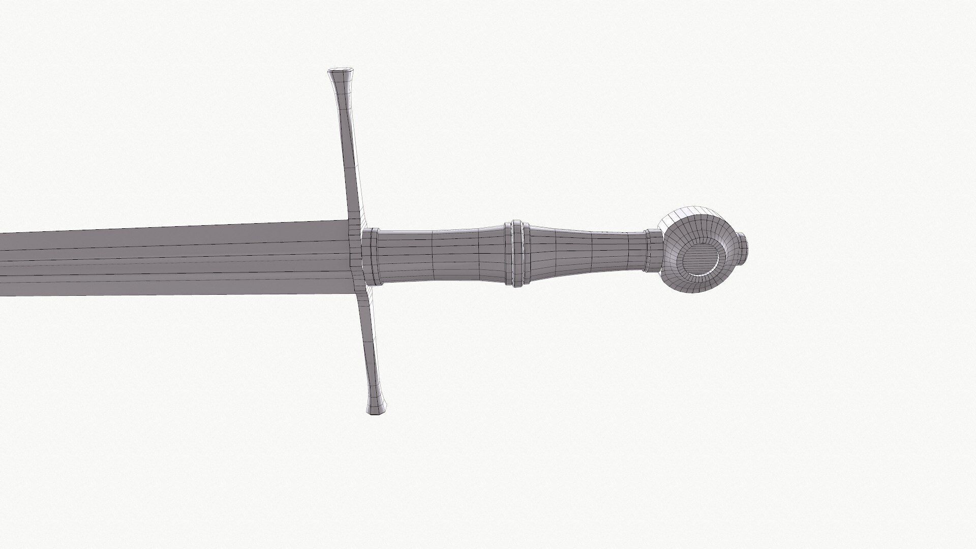 Long Sword Low-poly PBR Low-poly 3D model_12