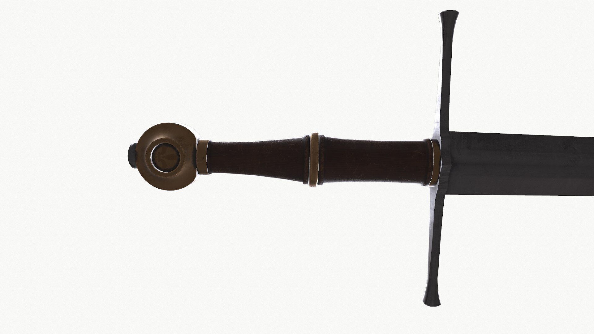 Long Sword Low-poly PBR Low-poly 3D model_6