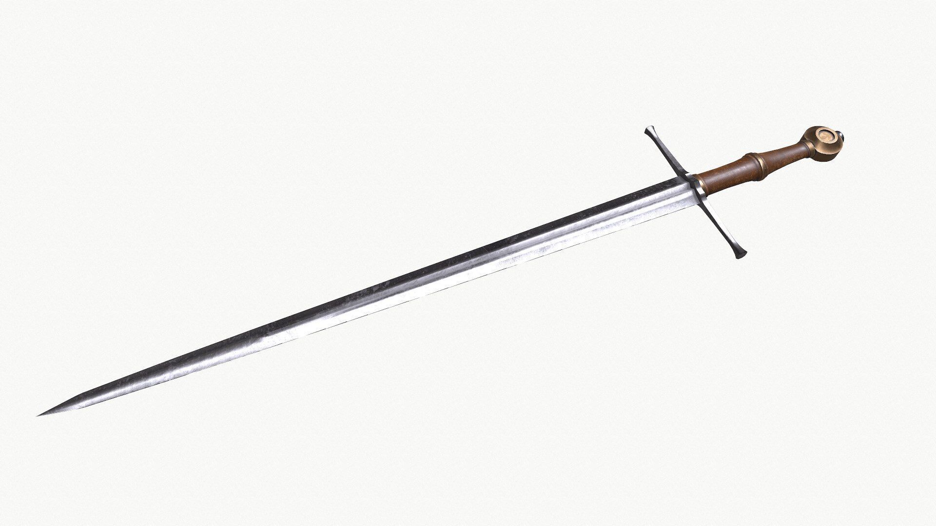 Long Sword Low-poly PBR Low-poly 3D model_2