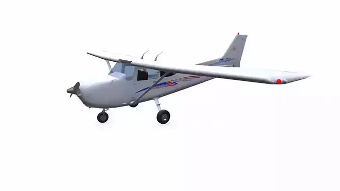 Light Utility Aircraft Low-poly PBR Low-poly 3D model