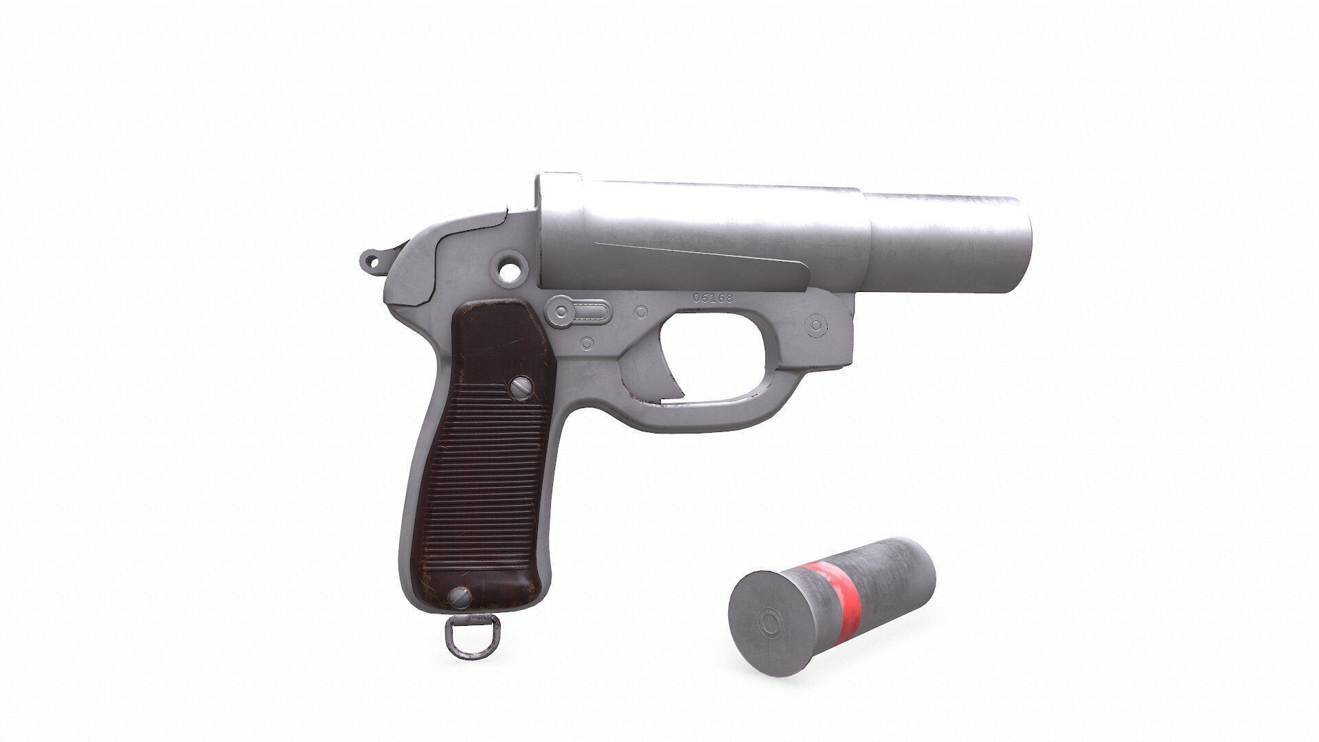 Leuchtpistole 42 LP42 Flare Gun Low-poly PBR Low-poly 3D model_9