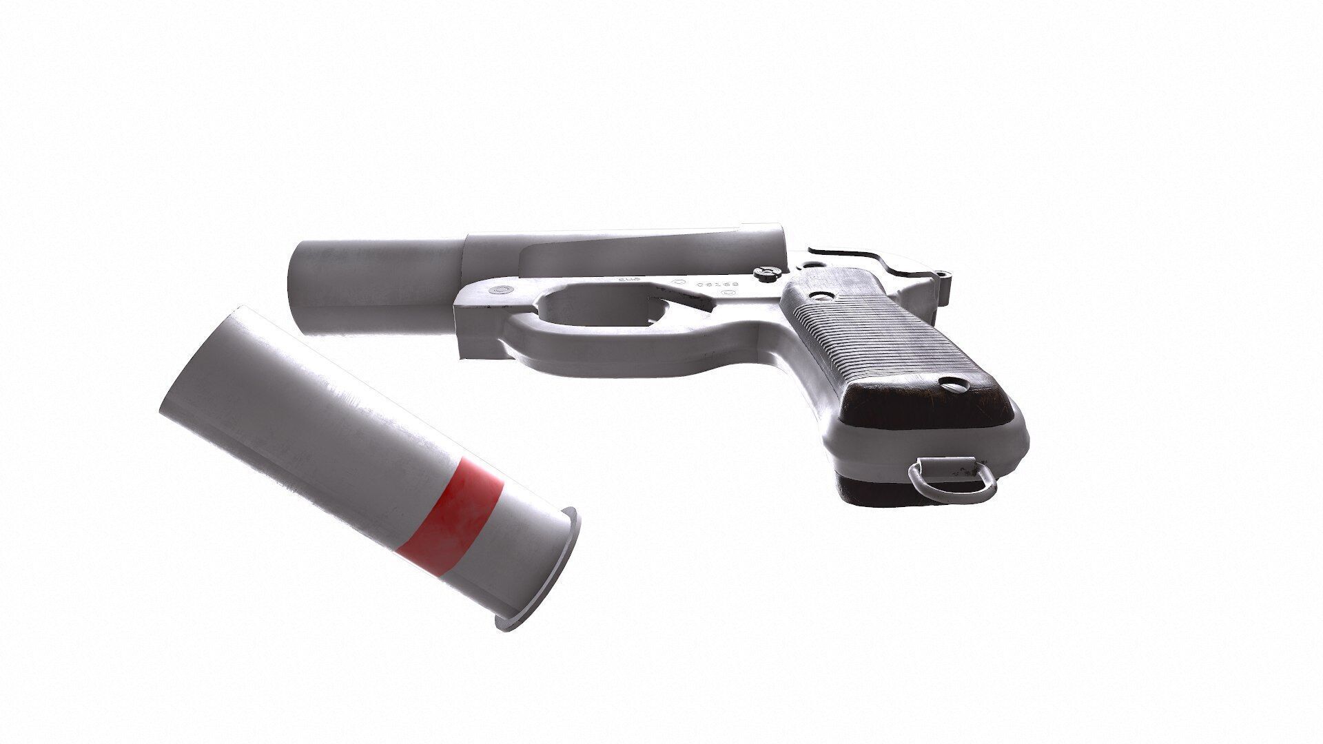 Leuchtpistole 42 LP42 Flare Gun Low-poly PBR Low-poly 3D model_17