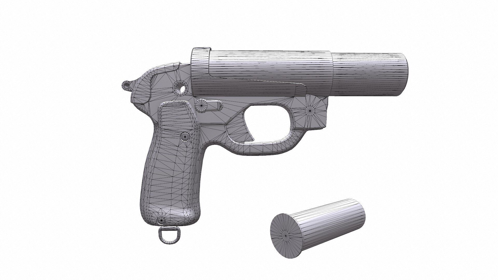 Leuchtpistole 42 LP42 Flare Gun Low-poly PBR Low-poly 3D model_20