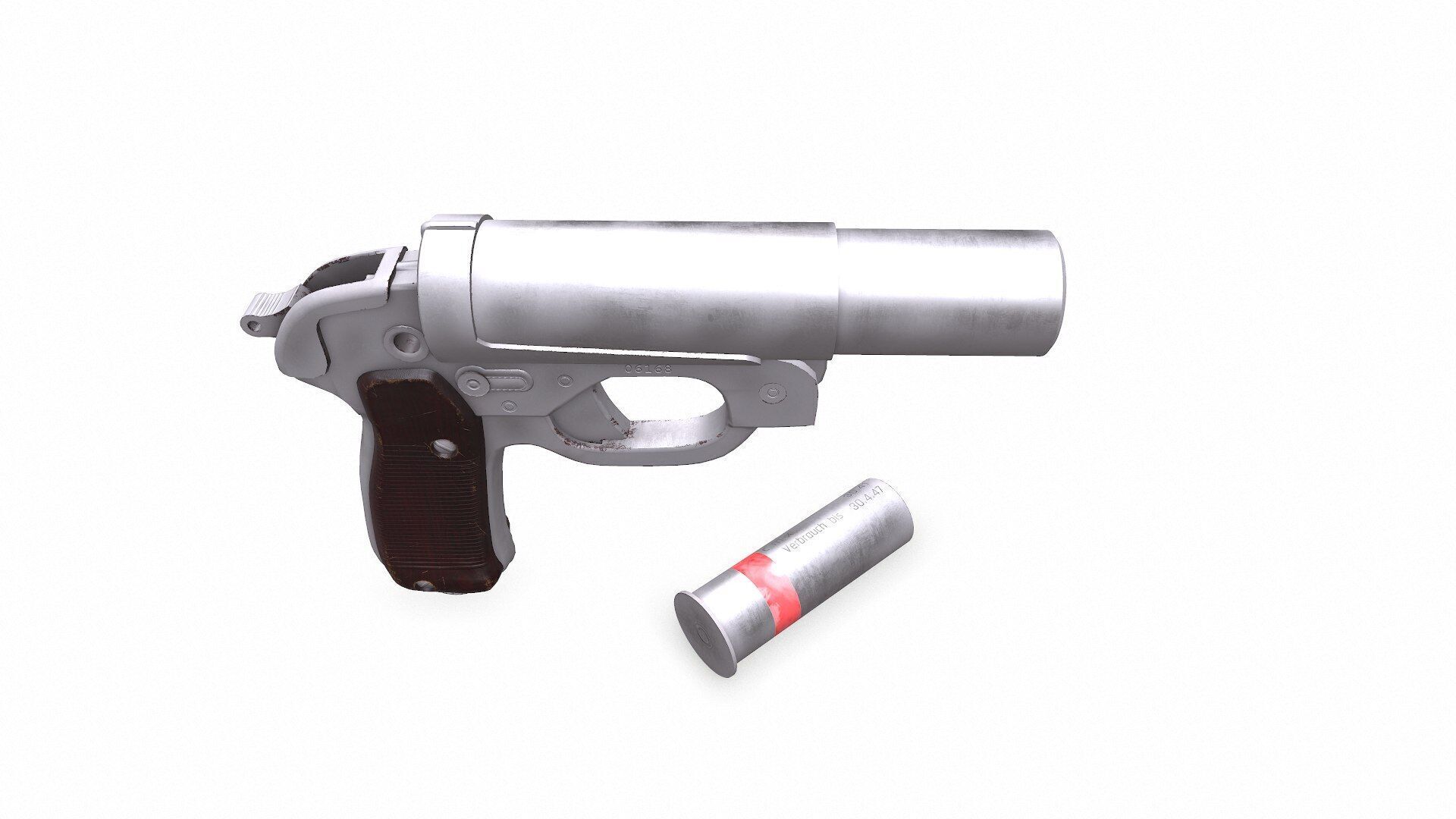 Leuchtpistole 42 LP42 Flare Gun Low-poly PBR Low-poly 3D model_10
