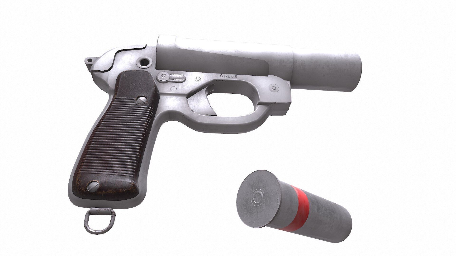 Leuchtpistole 42 LP42 Flare Gun Low-poly PBR Low-poly 3D model_13