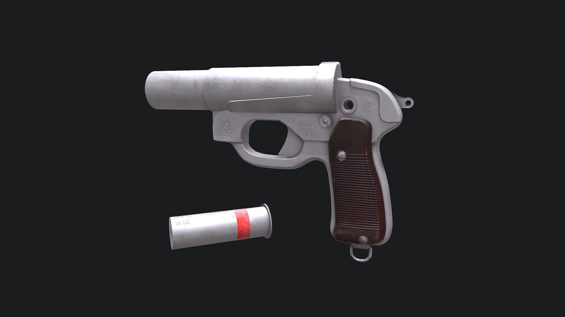 Leuchtpistole 42 LP42 Flare Gun Low-poly PBR Low-poly 3D model_3