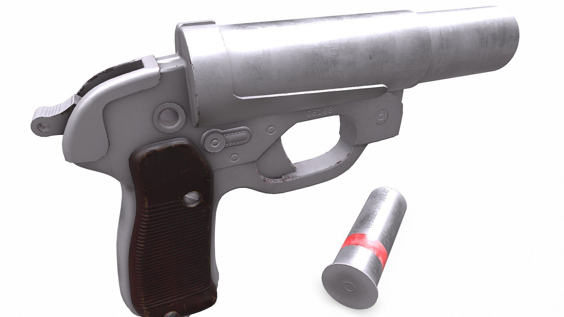 Leuchtpistole 42 LP42 Flare Gun Low-poly PBR Low-poly 3D model_12