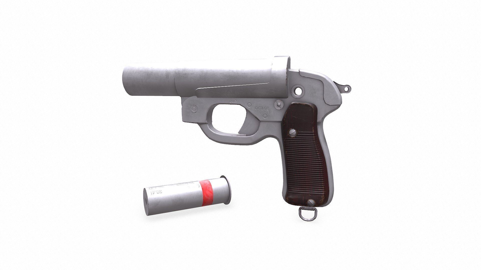 Leuchtpistole 42 LP42 Flare Gun Low-poly PBR Low-poly 3D model_4