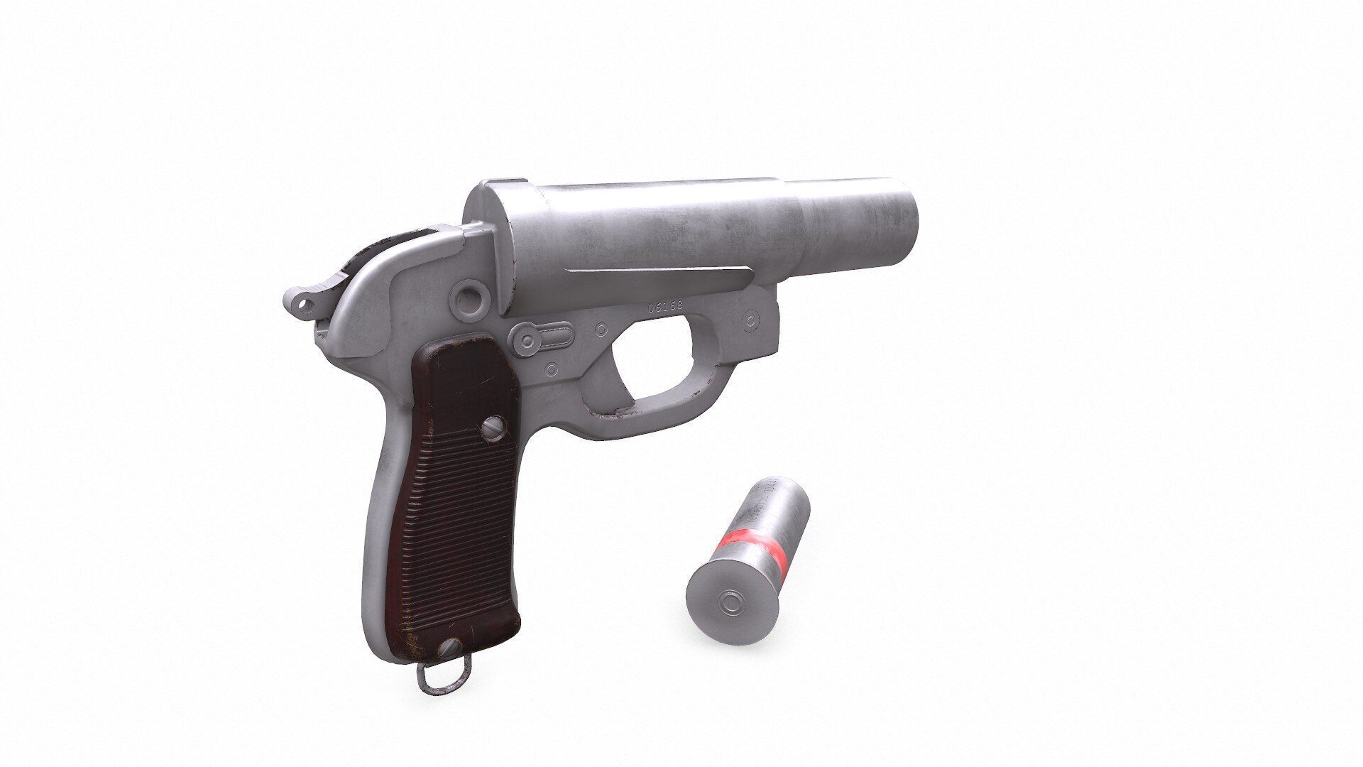 Leuchtpistole 42 LP42 Flare Gun Low-poly PBR Low-poly 3D model_8