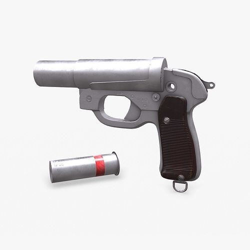 Leuchtpistole 42 LP42 Flare Gun Low-poly PBR Low-poly 3D model