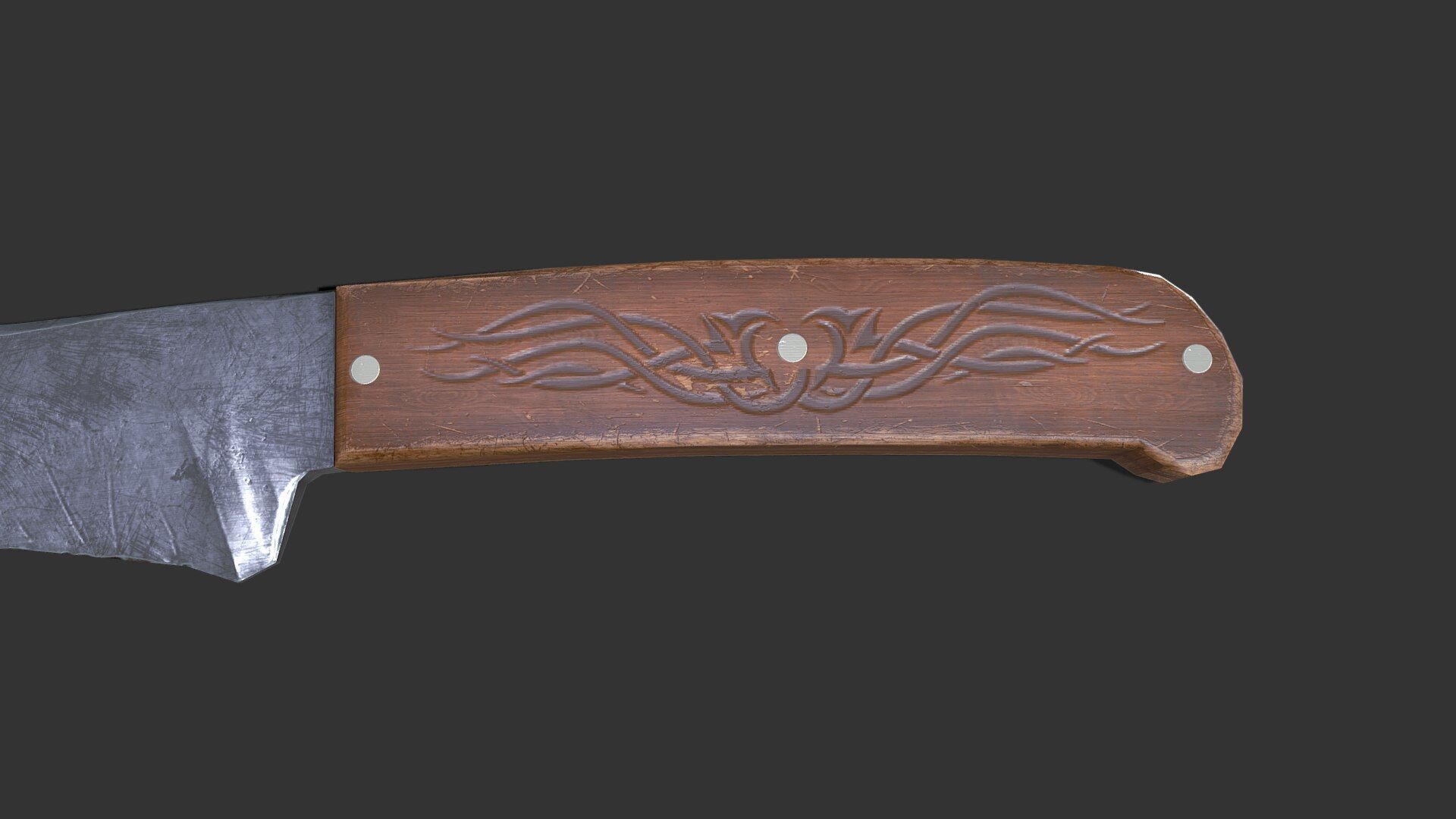 Knife Low-poly PBR Free low-poly 3D model_3