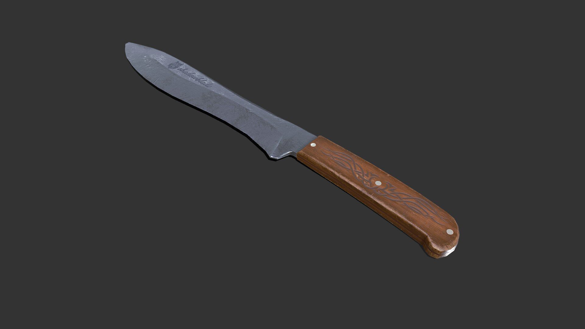 Knife Low-poly PBR Free low-poly 3D model_2