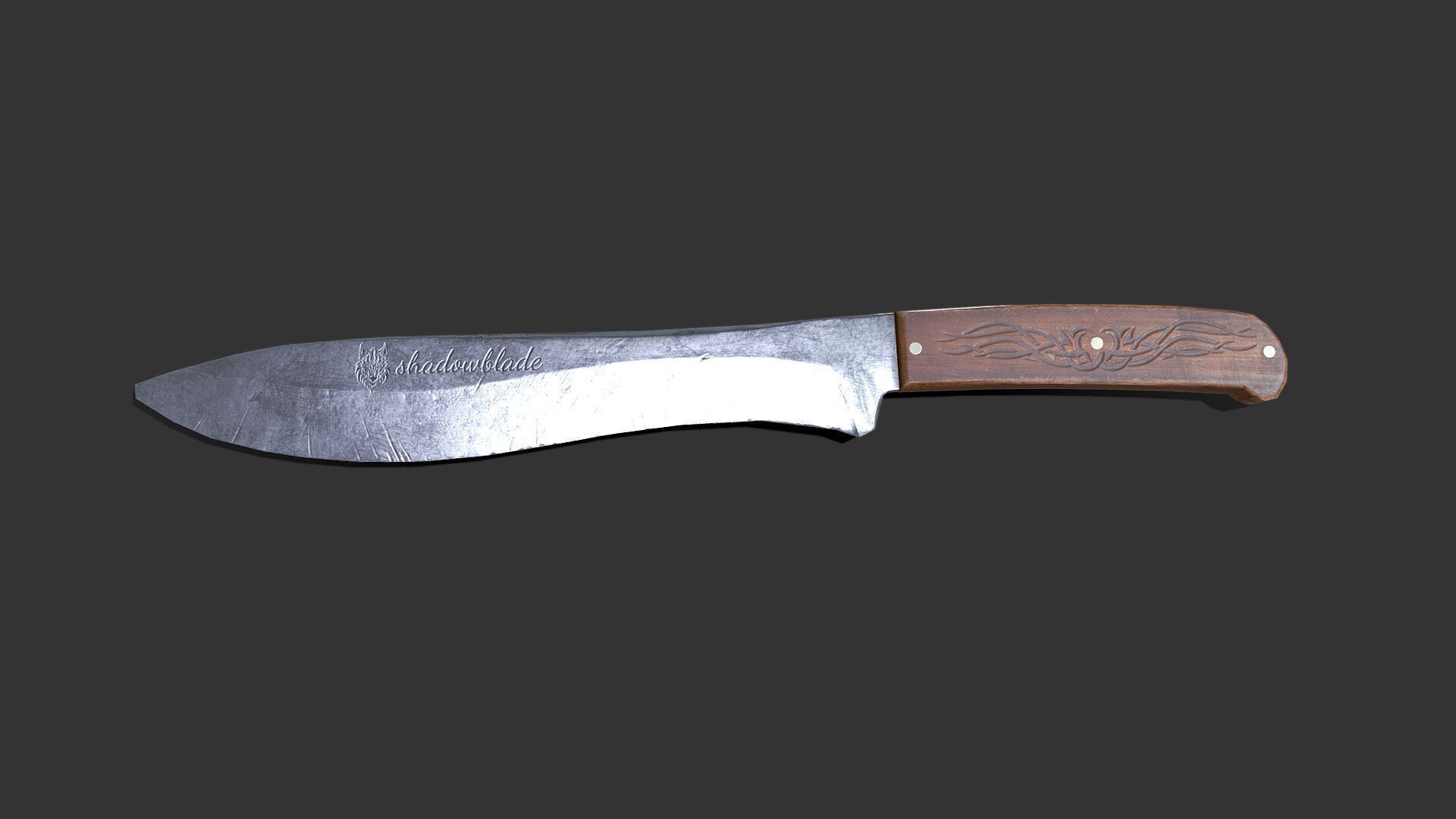 Knife Low-poly PBR Free low-poly 3D model_1
