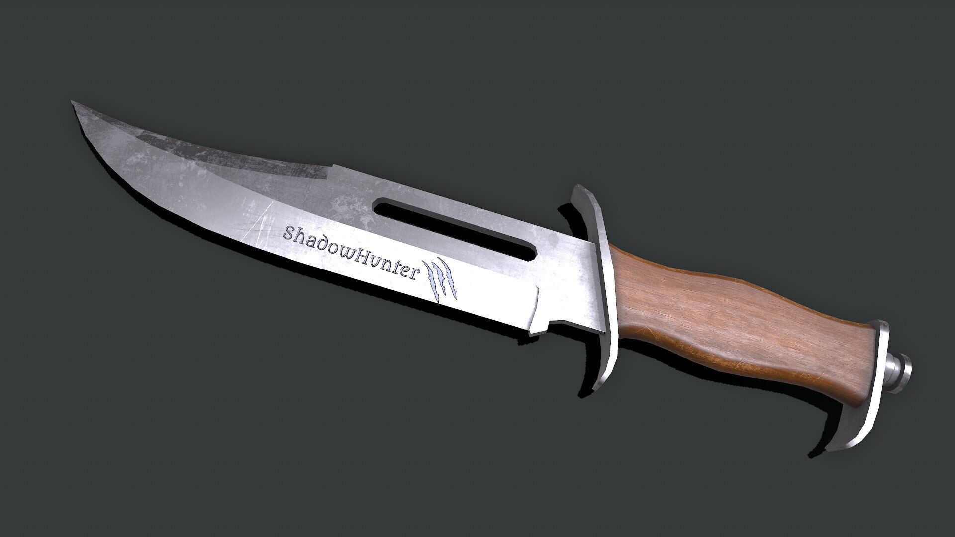 Hunting Knife Low-poly PBR Low-poly 3D model_3