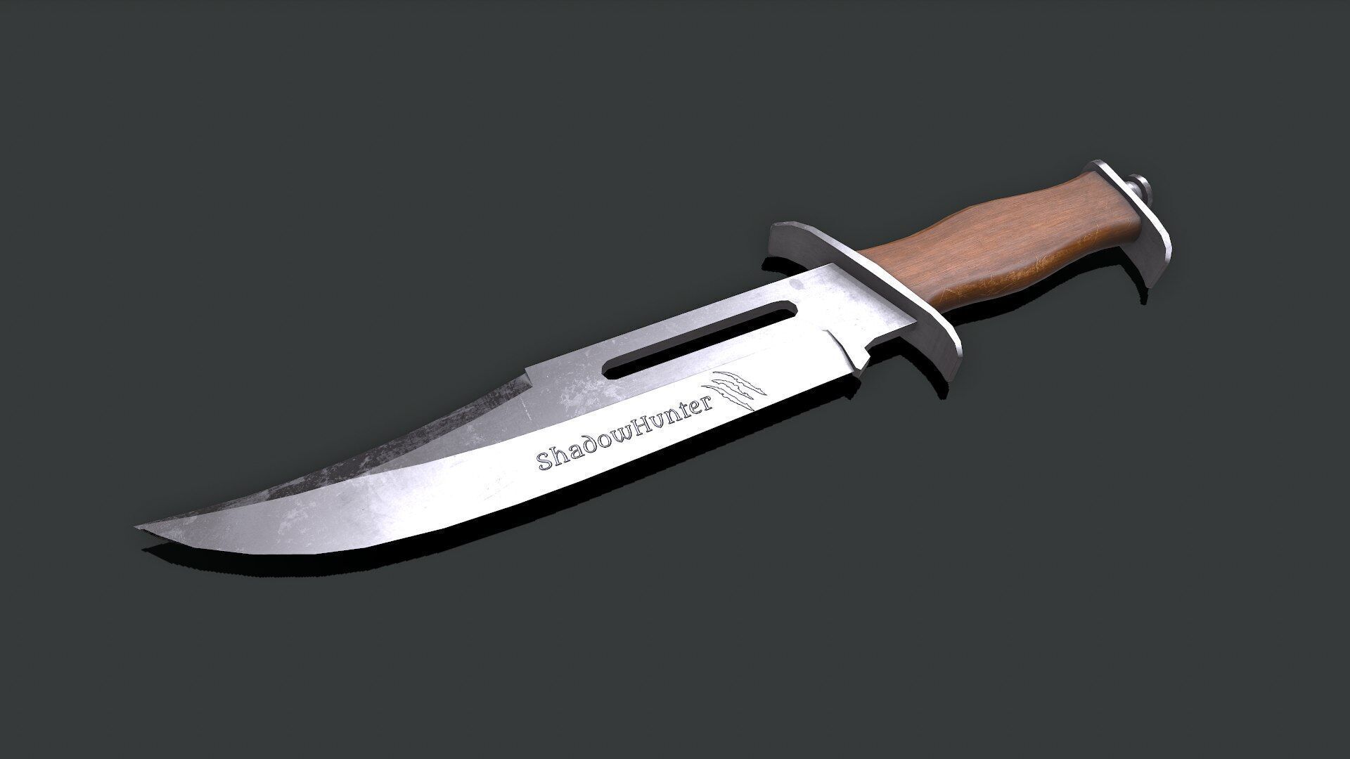Hunting Knife Low-poly PBR Low-poly 3D model_2