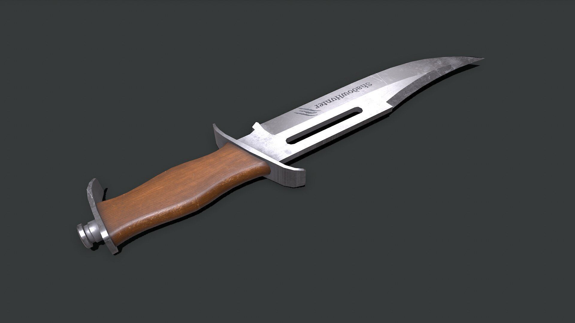 Hunting Knife Low-poly PBR Low-poly 3D model_7