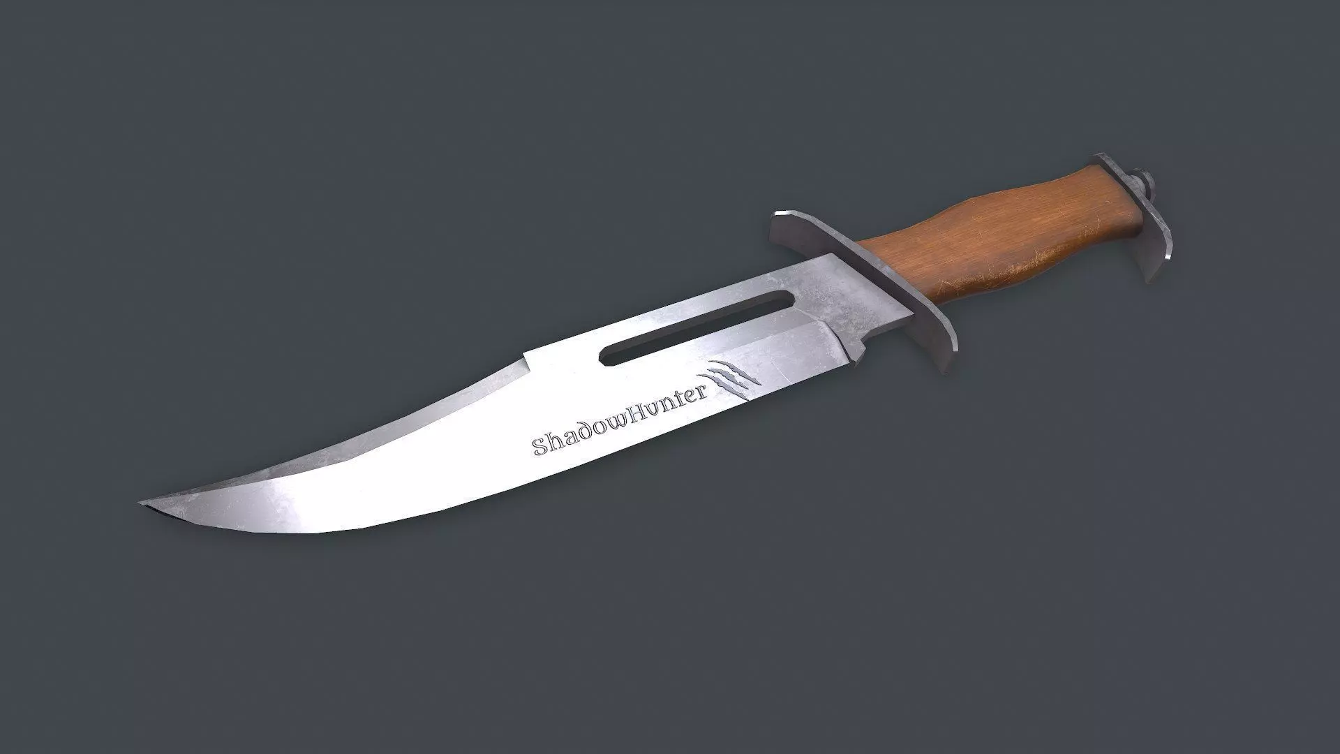 Hunting Knife Low-poly PBR Low-poly 3D model_0