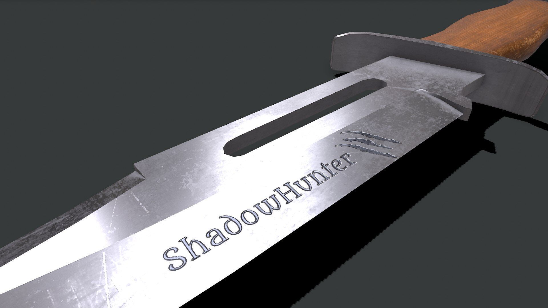 Hunting Knife Low-poly PBR Low-poly 3D model_11