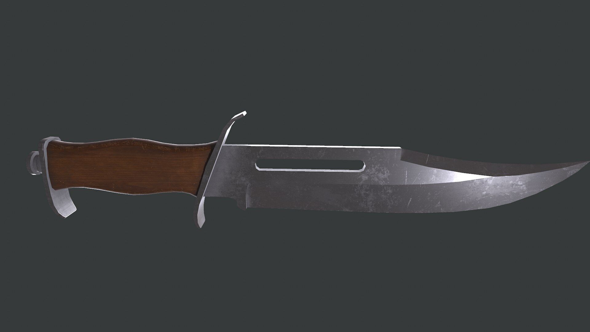Hunting Knife Low-poly PBR Low-poly 3D model_9
