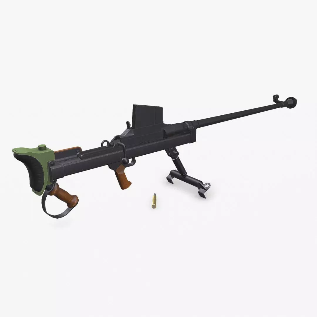Boys Anti-tank Rifle Low-poly PBR Low-poly 3D model_0