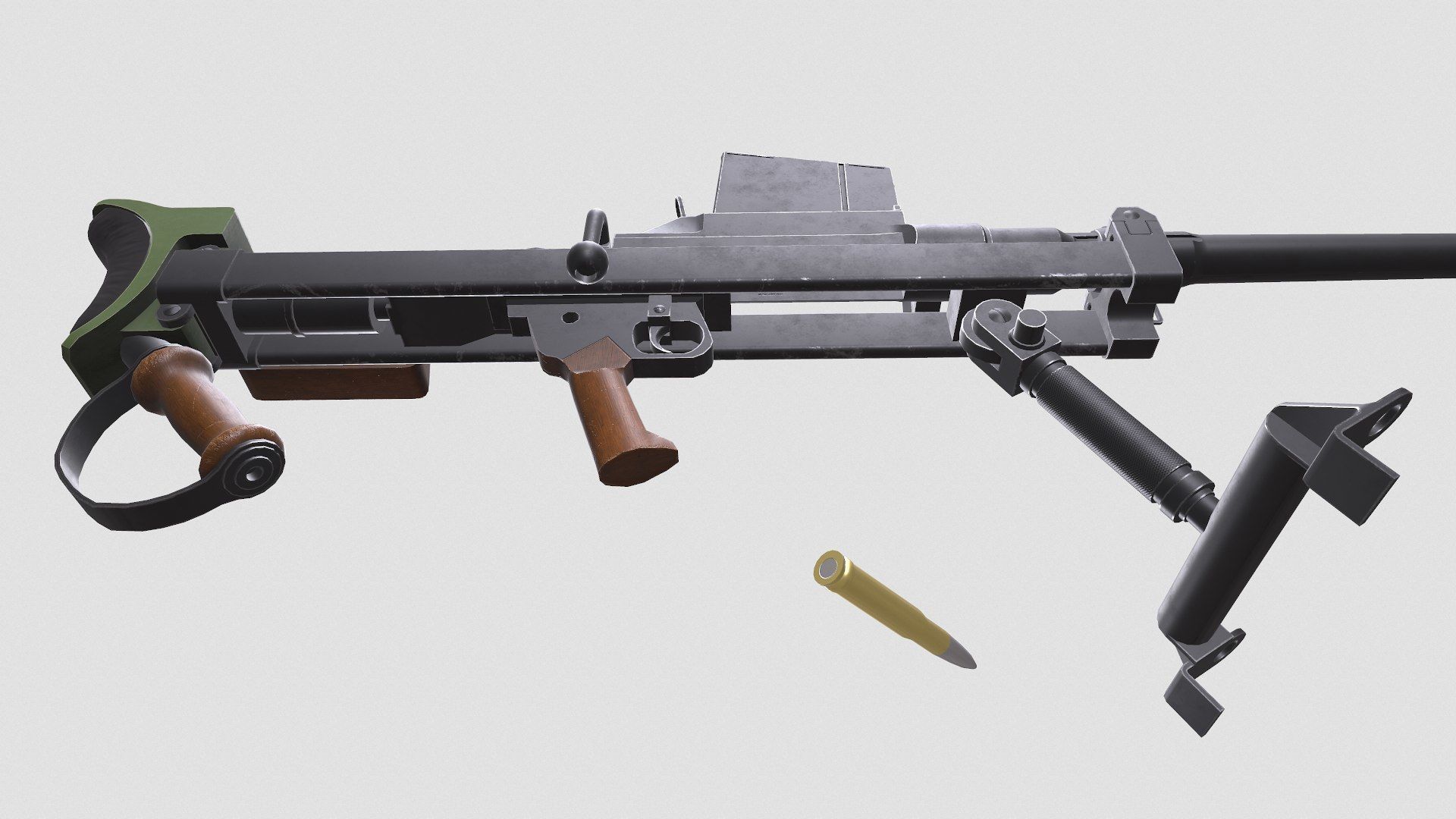 Boys Anti-tank Rifle Low-poly PBR Low-poly 3D model_31