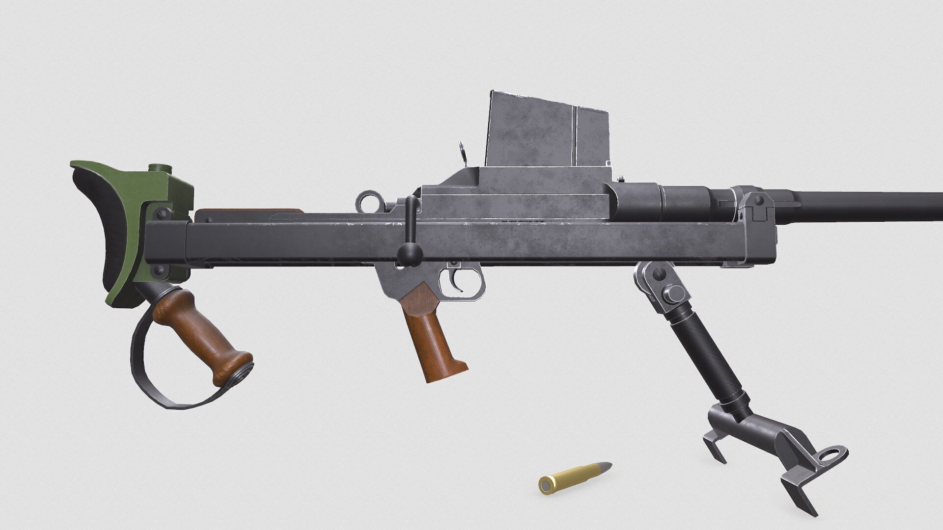 Boys Anti-tank Rifle Low-poly PBR Low-poly 3D model_12
