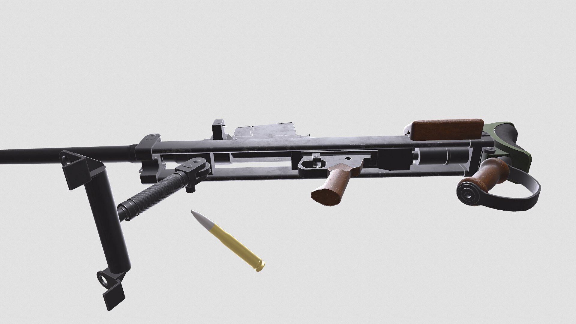 Boys Anti-tank Rifle Low-poly PBR Low-poly 3D model_36