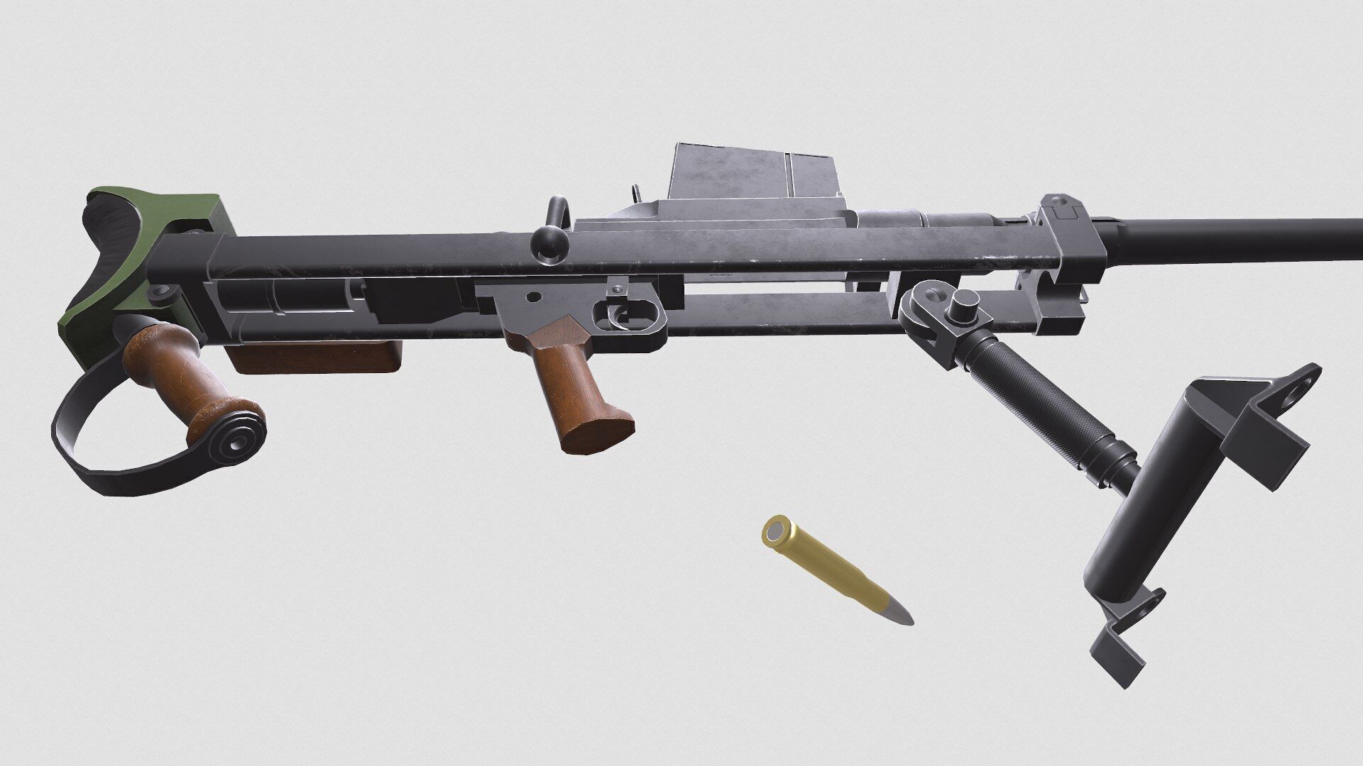 Boys Anti-tank Rifle Low-poly PBR Low-poly 3D model_34