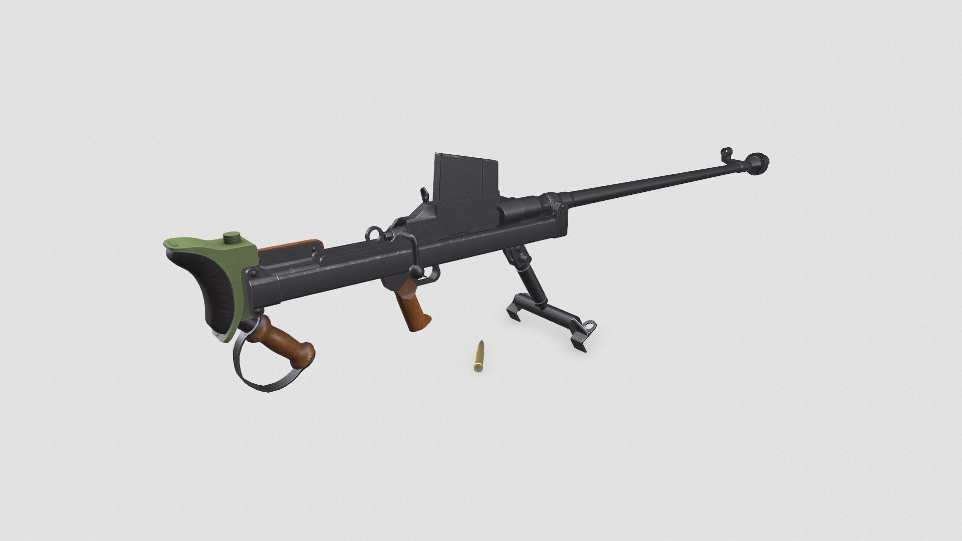 Boys Anti-tank Rifle Low-poly PBR Low-poly 3D model_4