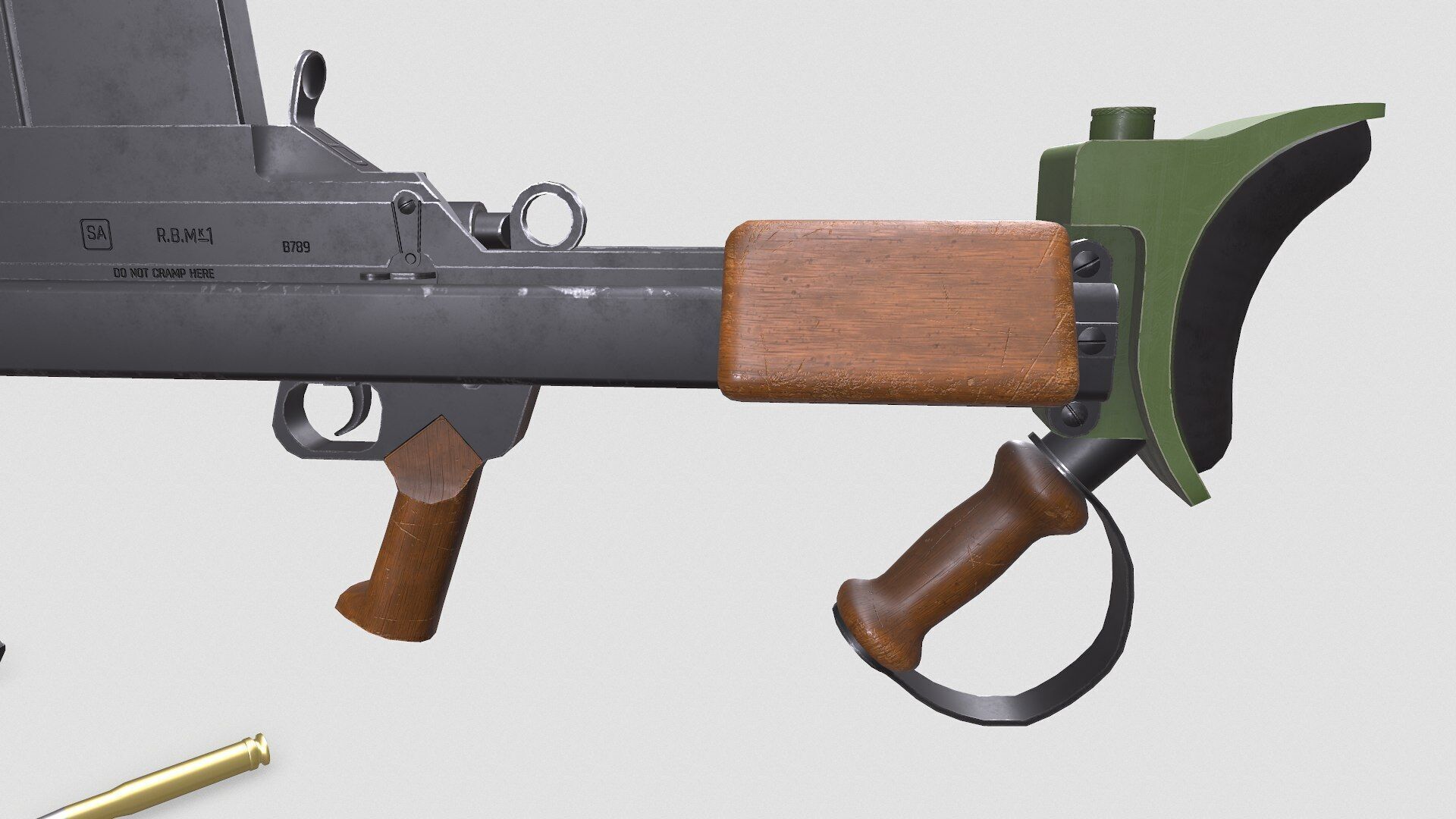 Boys Anti-tank Rifle Low-poly PBR Low-poly 3D model_15