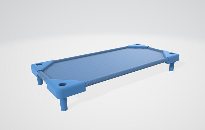 Kindergarten nap beds Low-poly 3D model