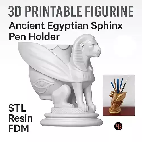 Sphinx Pencil Holder 3D Printable 