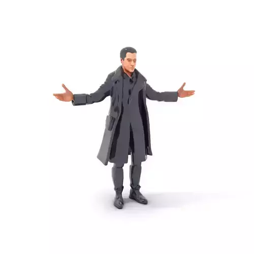 Dark Suit Agent Character Rigged and Animated