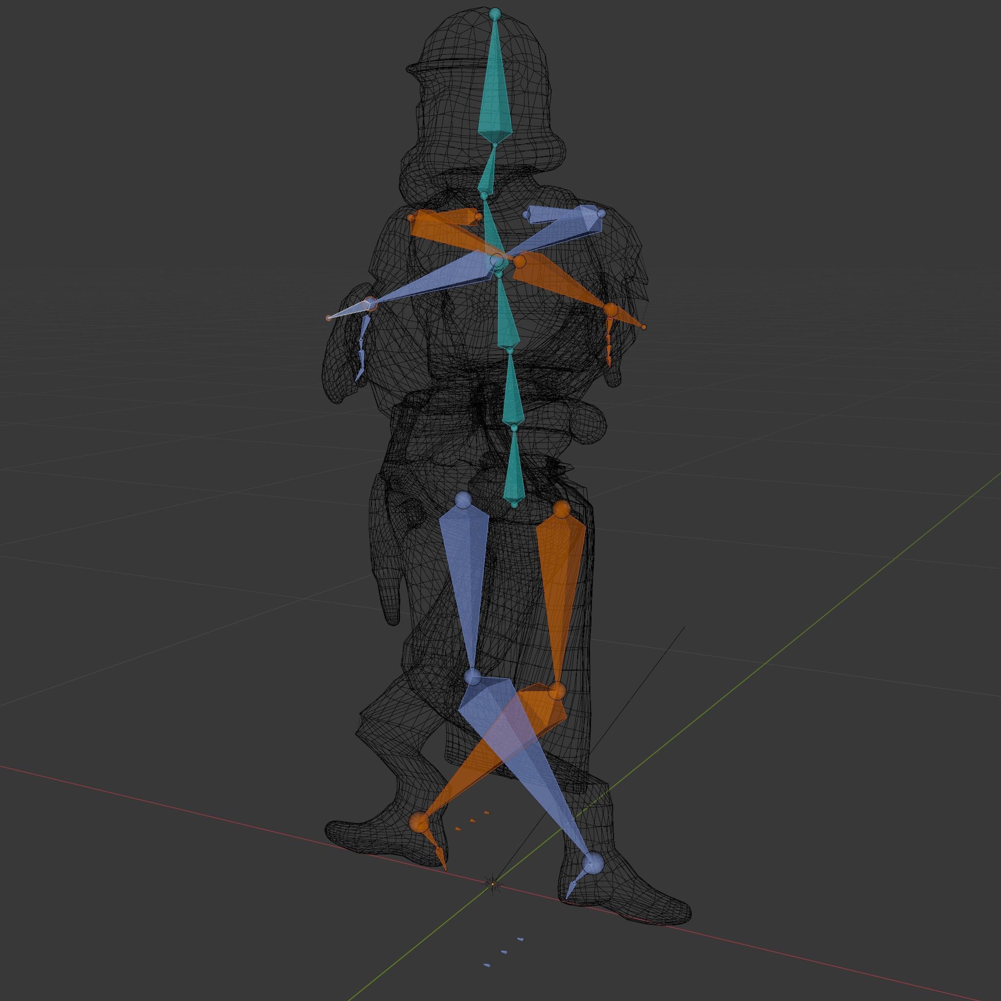 Modified SciFi Soldier Rigged and Animated Character Model Low-poly 3D model_6